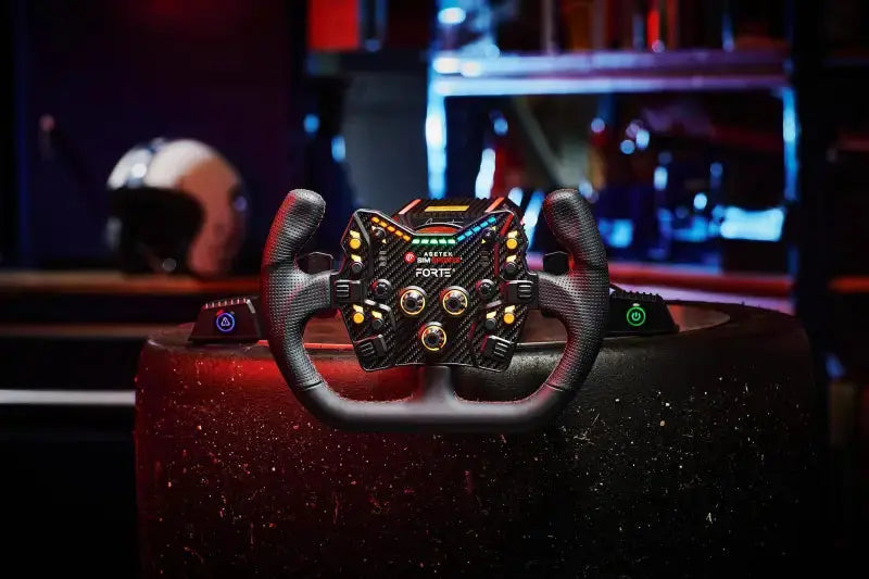 Asetek SimSports Open D Black Leather Rim