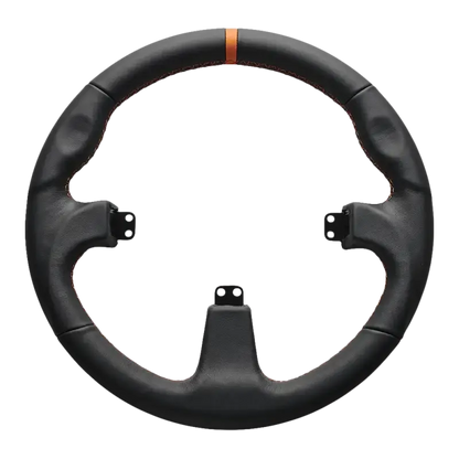 Asetek SimSports Round Black Leather Steering Wheel Rim
