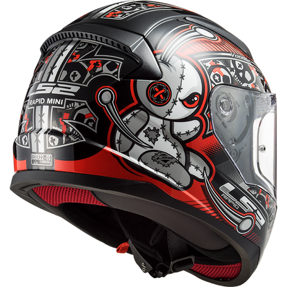 LS2 FF353 Rapid mini Kids helmet Voodoo black/red