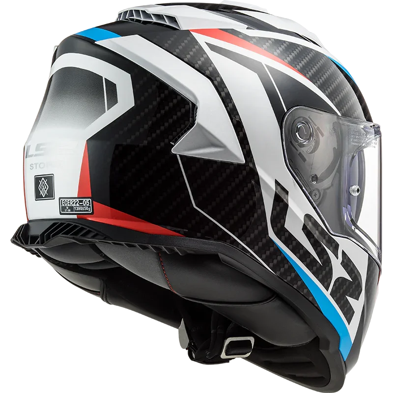 LS2 FF800 Storm II racer glans blauw/rood/wit - KartKings