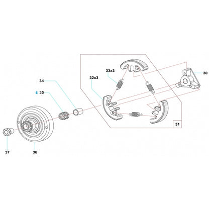 Comer clutch spring C50/S60/S80/W60/K60