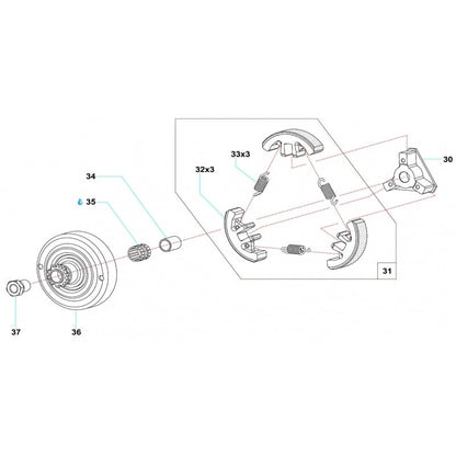 Comer clutch housing 12 teeth C50/S60/S80/W60/K60
