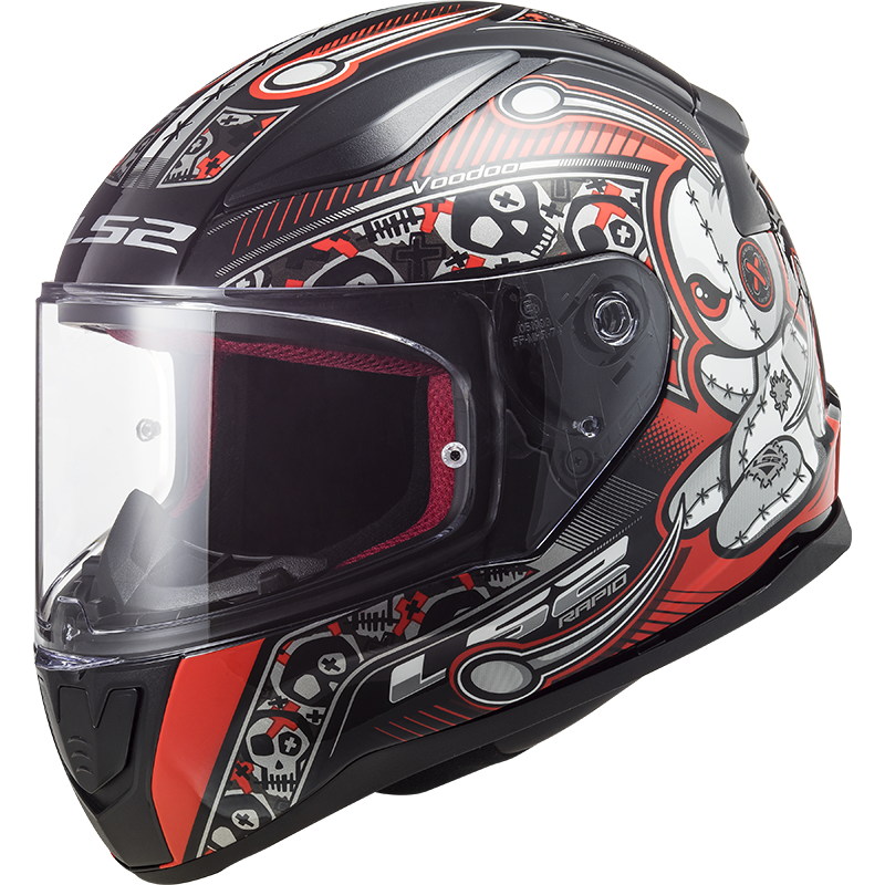 LS2 FF353 Rapid mini Kids helmet Voodoo black/red