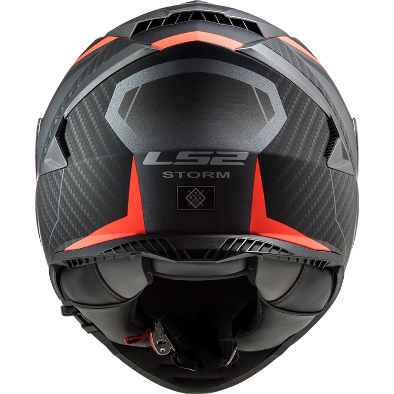 LS2 FF800 Storm II Racer Matt Titanium Fluor Oranje - KartKings