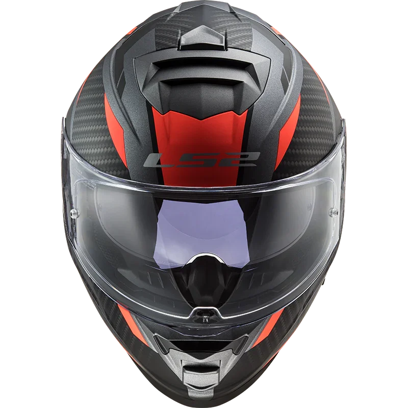 LS2 FF800 Storm II Racer Matt Titanium Fluor Oranje - KartKings