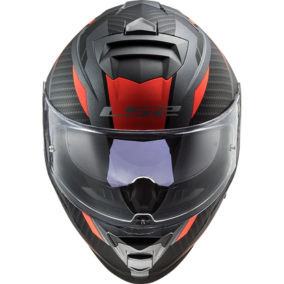 LS2 FF800 Storm II Racer Matt Titanium Fluor Oranje - KartKings