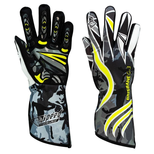 Speed gloves Brisbane G-3 Black/fluorescent yellow