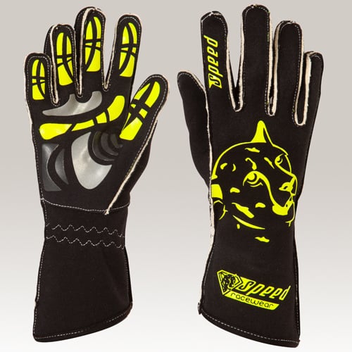 Guantes Melbourne G-2 Speed negros/amarillo fluorescente