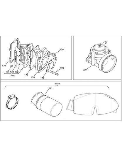 Iame X30 hose clamp for air filter 50-65