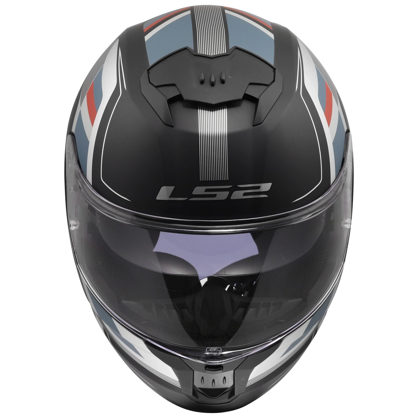 LS2 FF808 Stream II Vintage matt zwart/blauw - KartKings