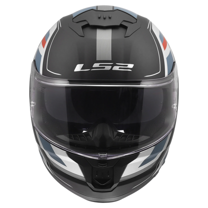 LS2 FF808 Stream II Vintage matt zwart/blauw - KartKings