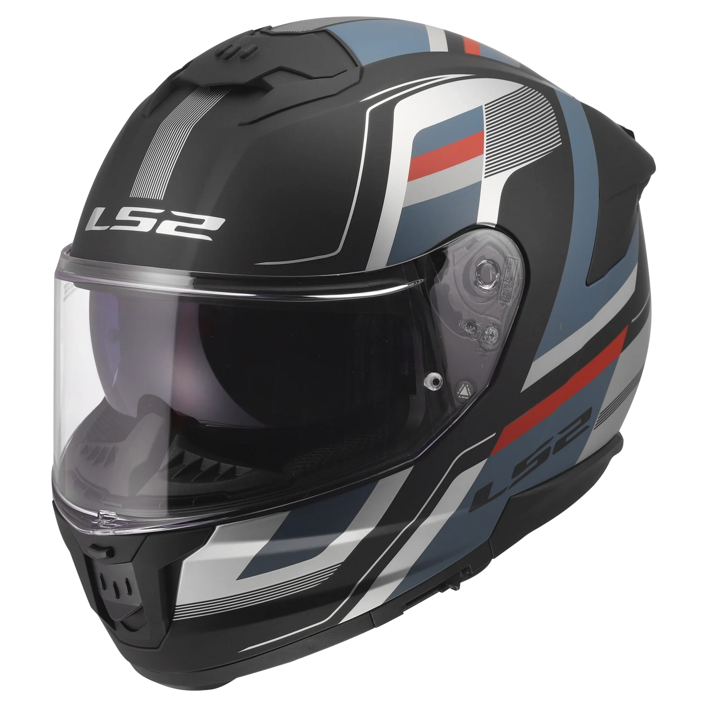 LS2 FF808 Stream II Vintage matt zwart/blauw - KartKings