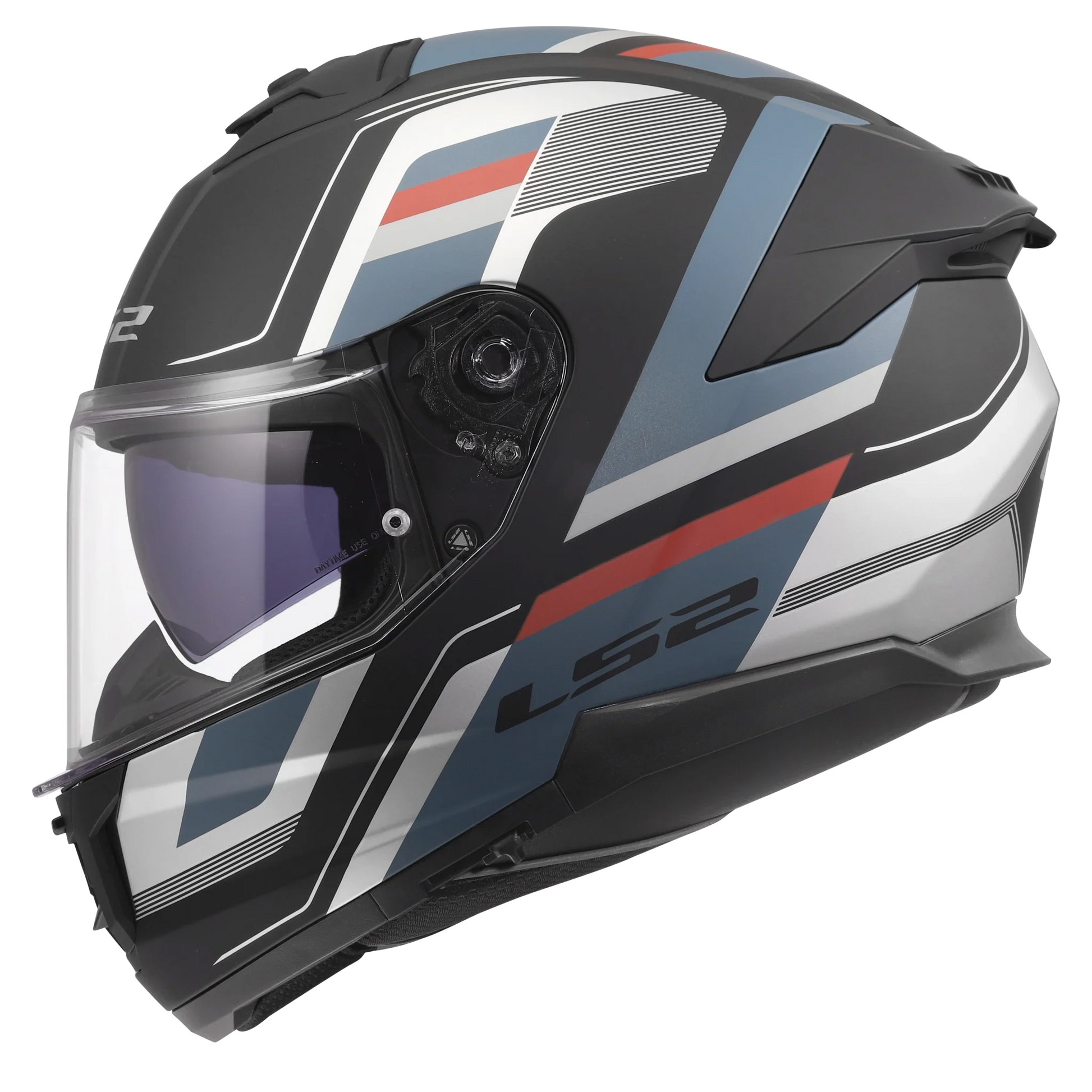 LS2 FF808 Stream II Vintage matt zwart/blauw - KartKings