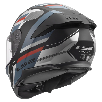 LS2 FF808 Stream II Vintage matt zwart/blauw - KartKings