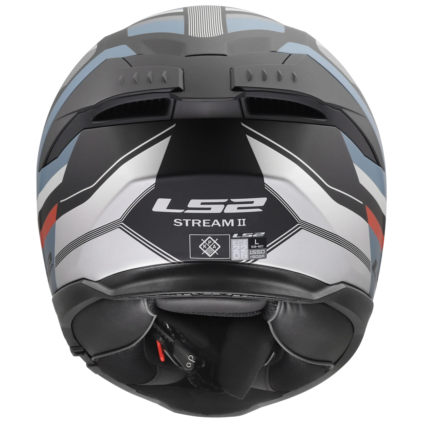 LS2 FF808 Stream II Vintage matt zwart/blauw - KartKings