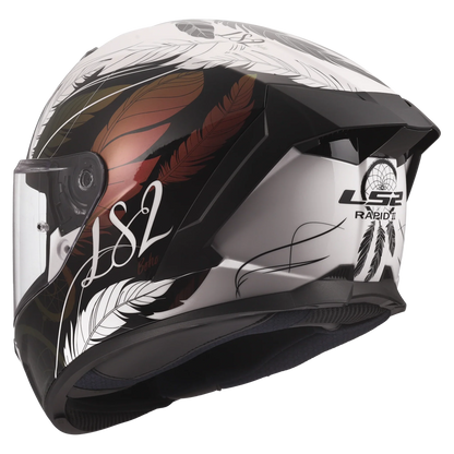 LS2 FF820 Rapid III Boho wit/zwart/roze - KartKings