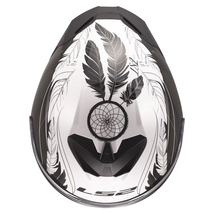 LS2 FF820 Rapid III Boho wit/zwart/roze - KartKings