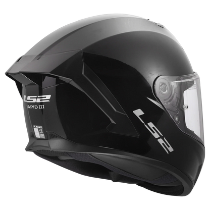 LS2 FF820 Rapid III Solid glans zwart - KartKings