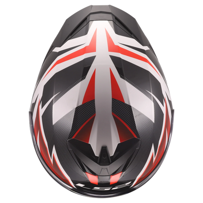 LS2 FF820 Rapid III XTREM zwart/rood/wit - KartKings