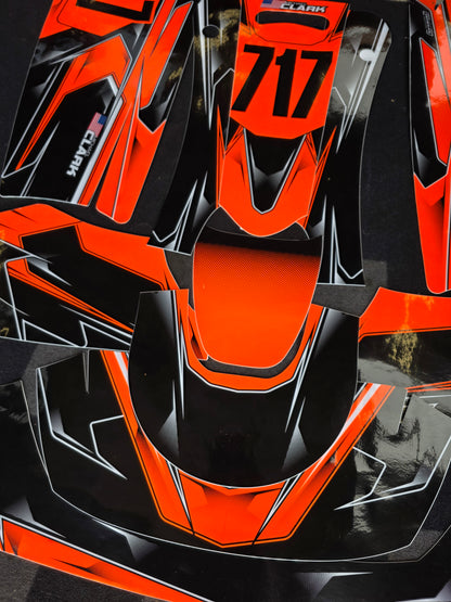 Stickerset KG Design zwart/fluor oranje