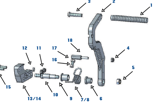LenzoKart brake pedal OK/OKJ/KZ complete