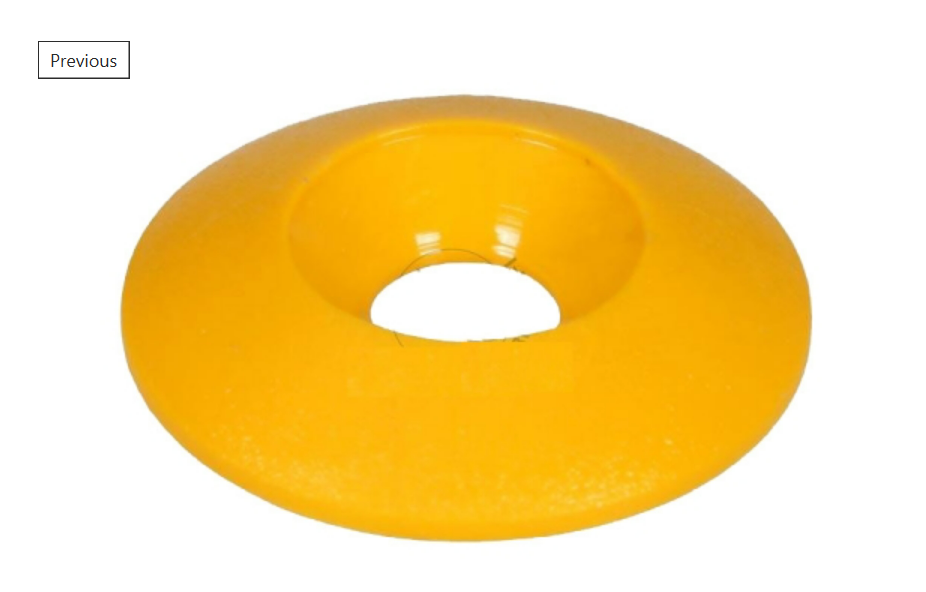 Anillo hundido de plástico M8 Amarillo