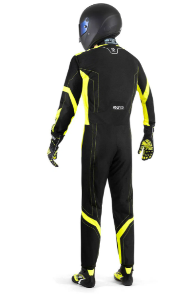 Sparco thunder advanced overall zwart/ fluor geel