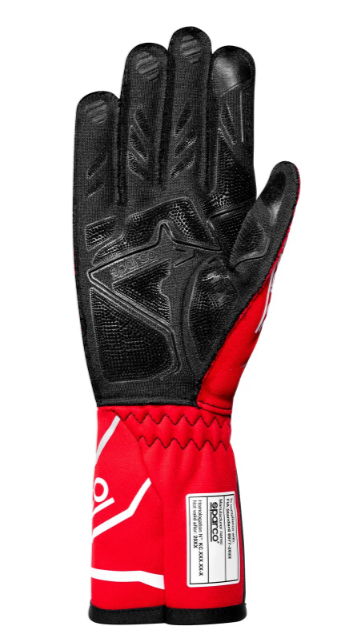 Sparco K -Tide+ (FIA 8877-2022) kart handschoenen Rood / Zwart