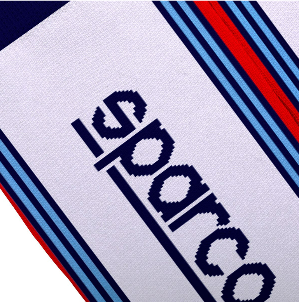 Calcetines altos de diseño icónico Sparco Martini Blanco / Azul / Rojo