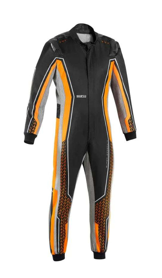 Mono de kart Sparco Superleggera FIA 8877-2022 - negro/naranja fluorescente