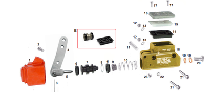 CRG pen hoofremscilinder 35,5mm