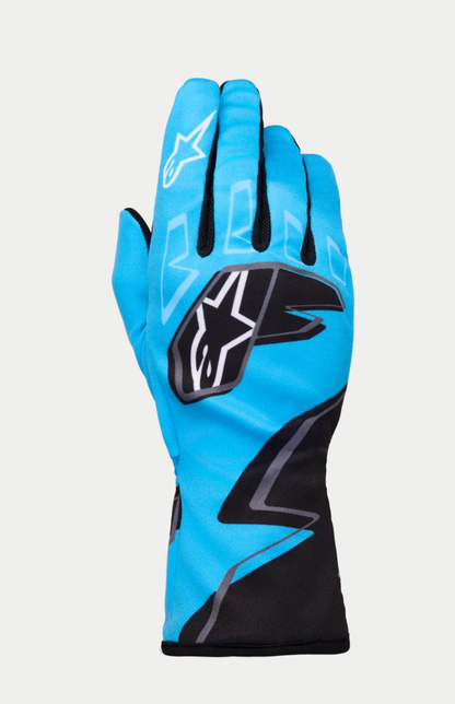 Guante de karting Alpinestars K-Race Graphic 1 cian/negro/blanco
