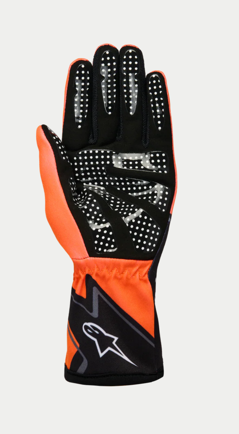Guante de karting Alpinestars K-Race Graphic 1 negro naranja fluorescente