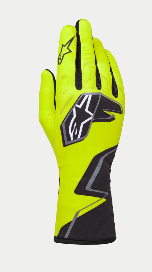 Guante de karting Alpinestars K-Race Graphic 1 negro/amarillo fluorescente