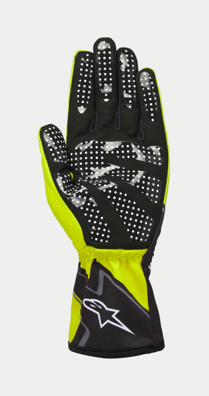 Guante de karting Alpinestars K-Race Graphic 1 negro/amarillo fluorescente
