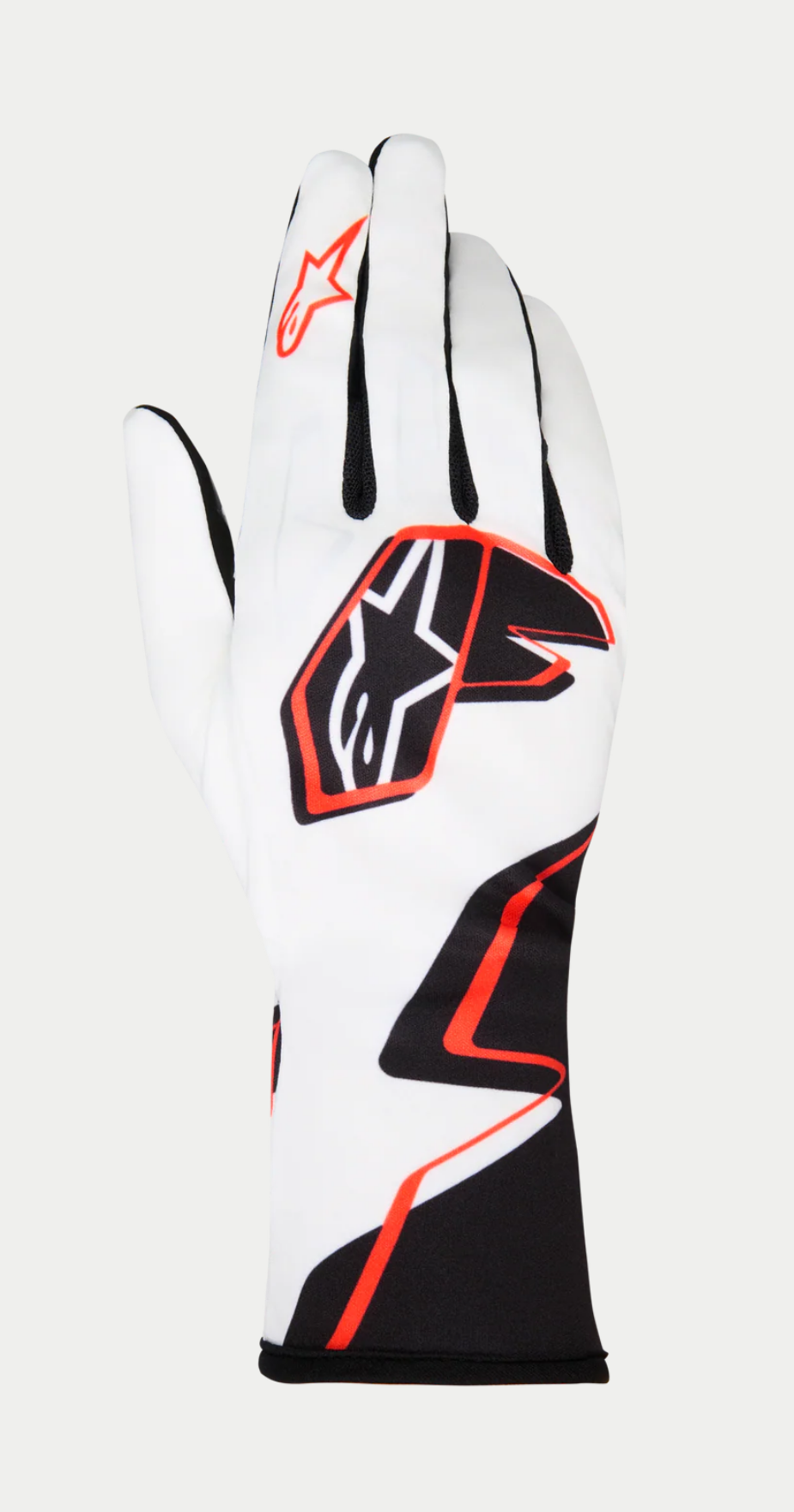 Guante de karting Alpinestars K-Race Graphic 1 blanco/negro/naranja intenso
