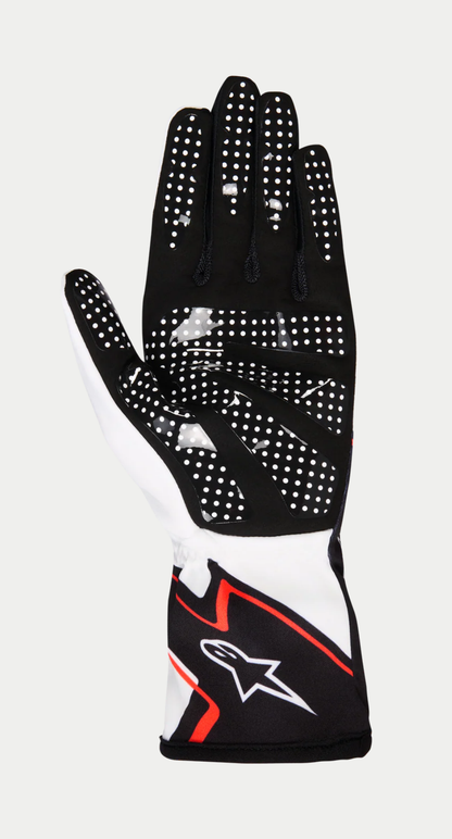 Guante de karting Alpinestars K-Race Graphic 1 blanco/negro/naranja intenso