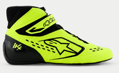 Zapatillas de kart Alpinestars KX V3 homologadas por la FIA, color amarillo fluorescente/negro
