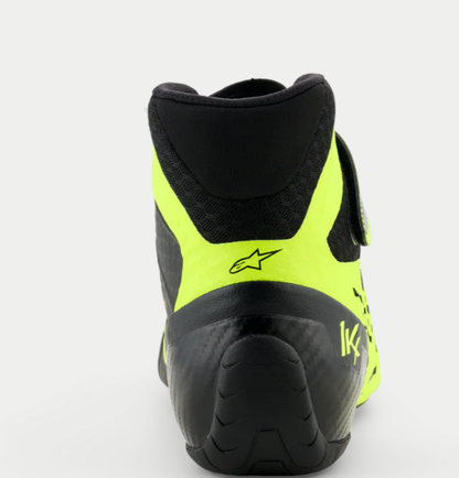 Zapatillas de kart Alpinestars KX V3 homologadas por la FIA, color amarillo fluorescente/negro