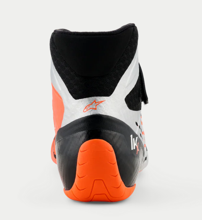 Zapatillas de kart Alpinestars KX V3 homologadas por la FIA en color naranja/plateado
