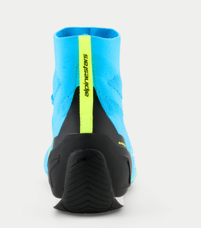 Zapatillas de karting Alpinestars Supertech K FIA, azul claro/amarillo fluorescente