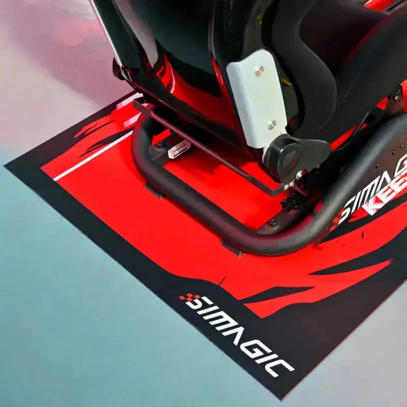 Simagic Floor Mat – Black / Red
