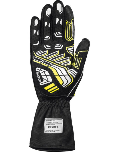 Sparco K -Arrow+ (FIA 8877-2022) kart handschoenen Zwart / Geel