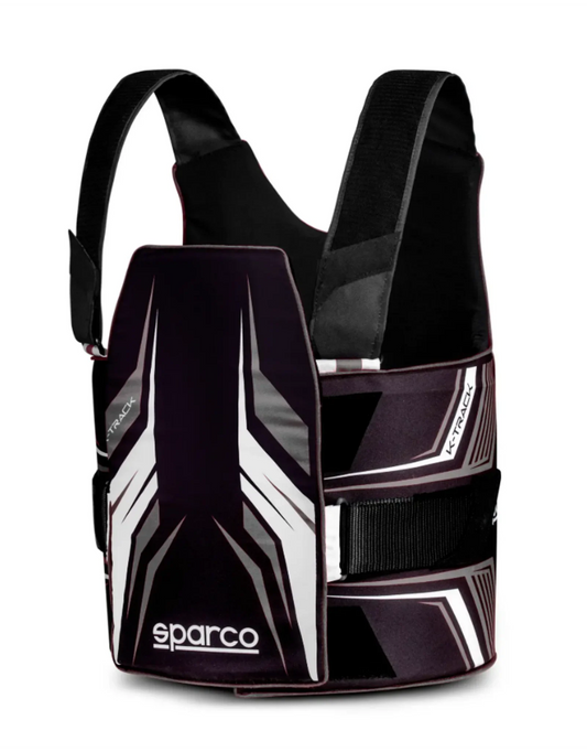 Sparco K-Track FIA 8870-2018 ribbeschermer zwart/wit - KartKings