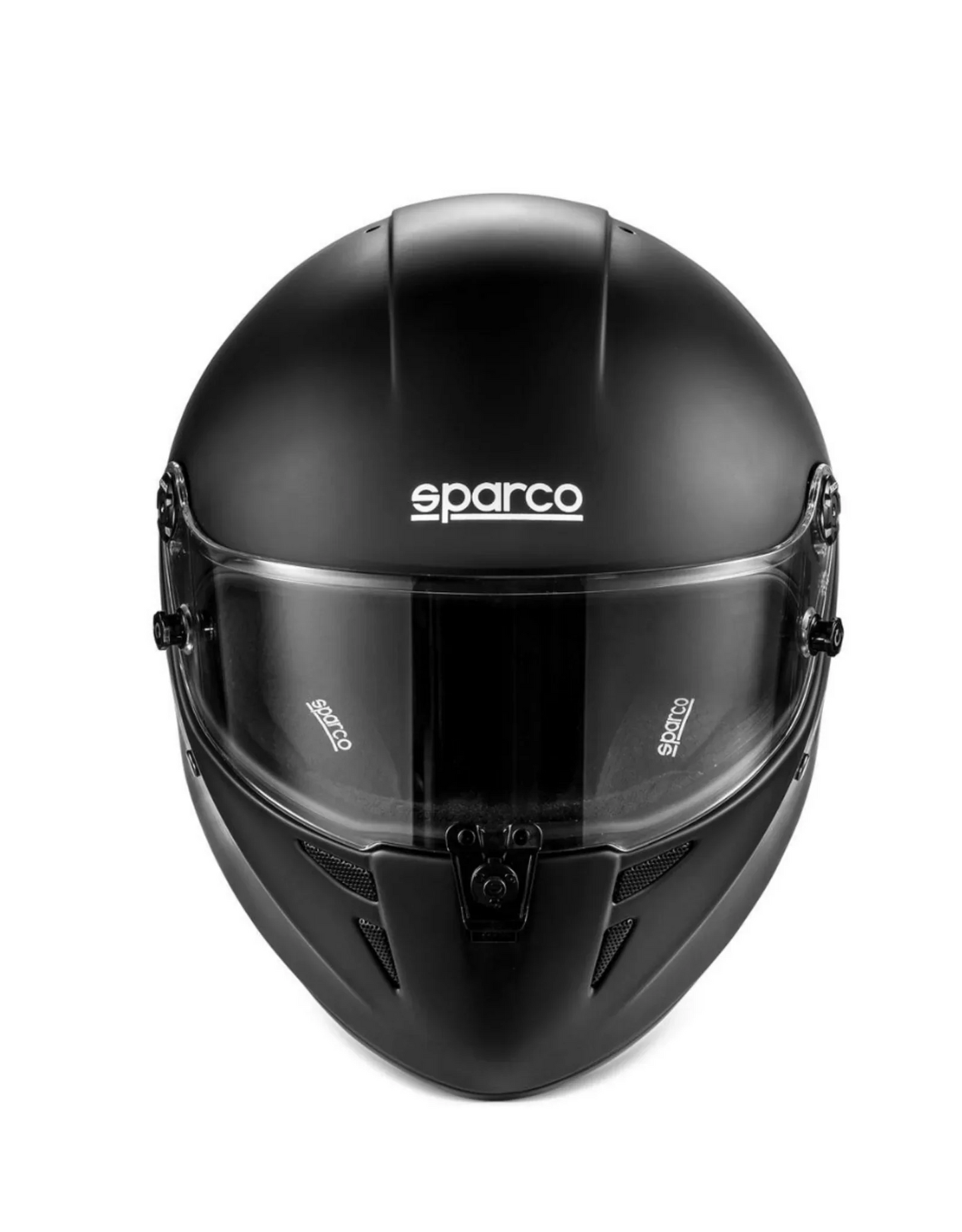 Sparco Stealth FIA 8878-2024 helm mat zwart hans clips - KartKings