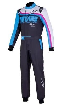 Alpinestars KMX-9 v2 Graphic zwart/blauw/roze