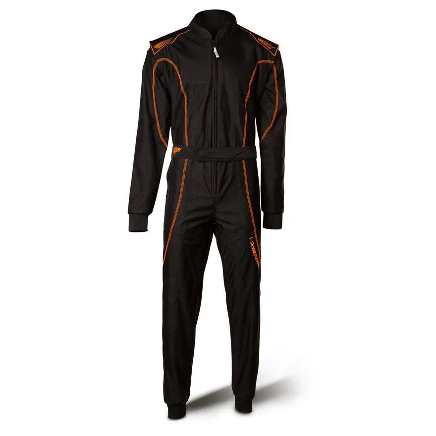 Speed RS-1 Barcelona 2-lagen overall zwart/fluor oranje - KartKings