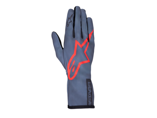 Alpinestars Tech 1-K V2 Pure gloves asphalt / rood / charcoal