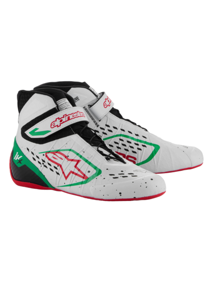 Zapatillas de kart Alpinestars KX V3 homologadas por la Fia Blanco/verde/rojo