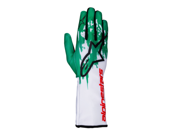 Alpinestars Tech 1-K V3  Wit / Groen / Rood (FIA- KARTING)